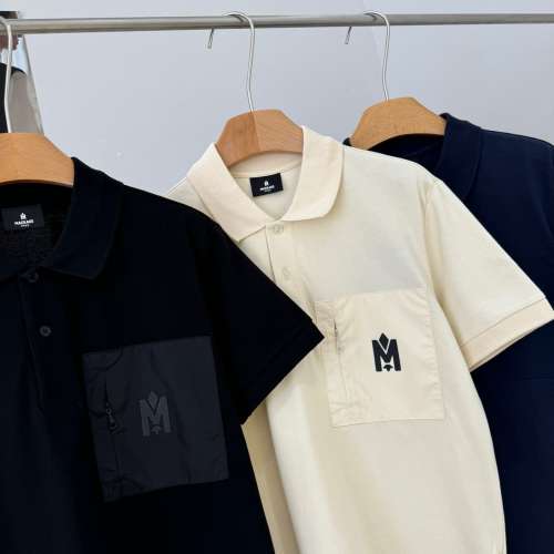 Mackage 色彩意趣系列男女同款口袋拉鍊短袖polo衫！