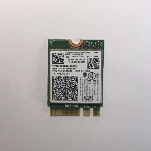 Intel® Dual Band Wireless-N 7260 m.2 2230 wifi card