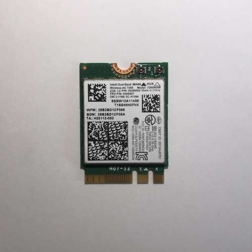 Intel® Dual Band Wireless-AC 7260 m.2 2230 wifi card