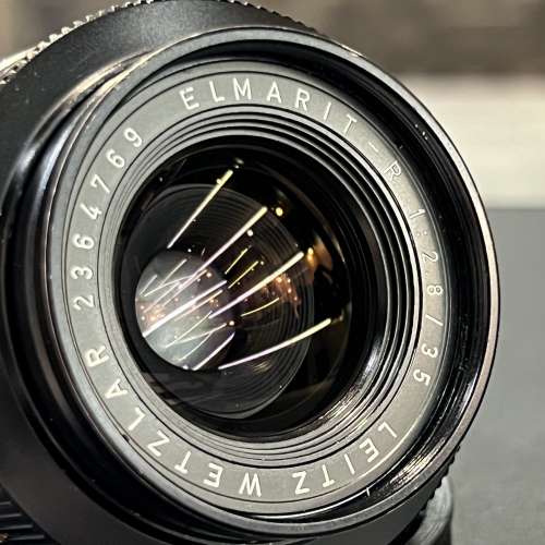 Leica Elmarit-R 35mm f2.8 lens with hood