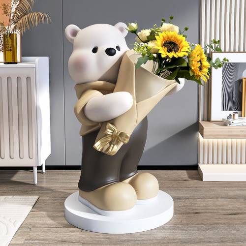 熊熊插花瓶80&times;40 cm