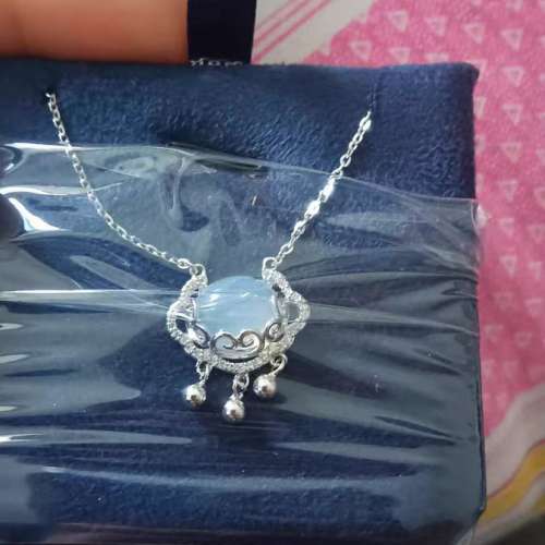 和田玉白玉髓平安鎖小眾新款送禮款s925