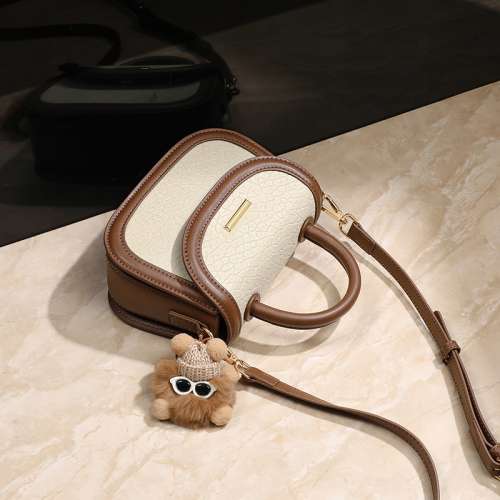 2024年新款女包斜背包小包秋冬手提包真皮撞色百搭馬鞍bags