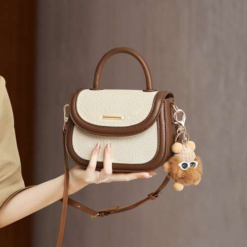 2024年新款女包斜背包小包秋冬手提包真皮撞色百搭馬鞍bags