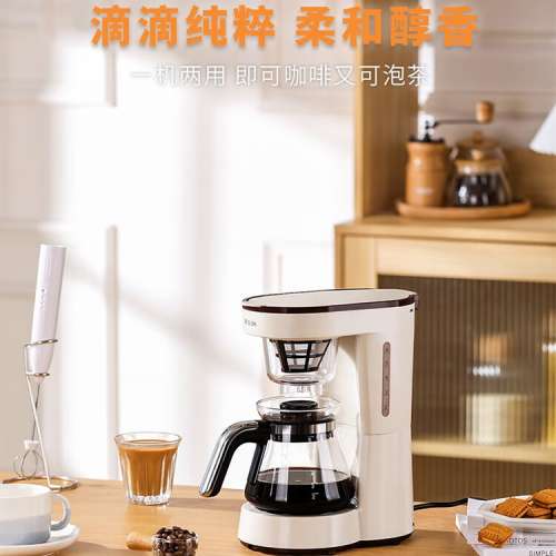 德世朗（DESLON）家用小型滴濾咖啡機辦公室養生壺煮茶器滴濾萃取多功能 750ml DDQ ...