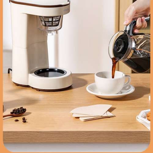 德世朗（DESLON）家用小型滴濾咖啡機辦公室養生壺煮茶器滴濾萃取多功能 750ml DDQ ...