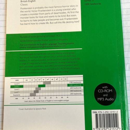 Pearson English Active Readers Level 3  : Frankenstein (Mary Shelley)    有碟