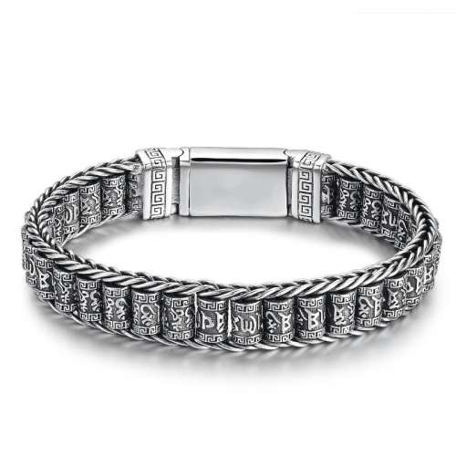 925銀手鏈 男士轉動珠DD273