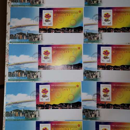 1997 年時代 中華人民共和國香港特別行政區 成立紀念 首日封 郵票 14個一套價 Comm...