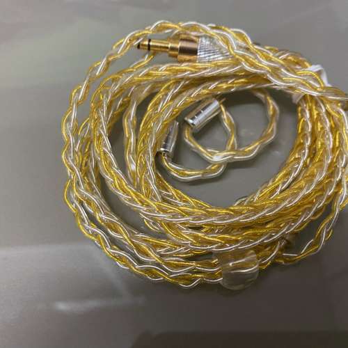 net audio (耳機線:清泉)[清貨價]鑑聽/人聲風格,8絞200芯金銀混編耳機升級線MMCX/0...