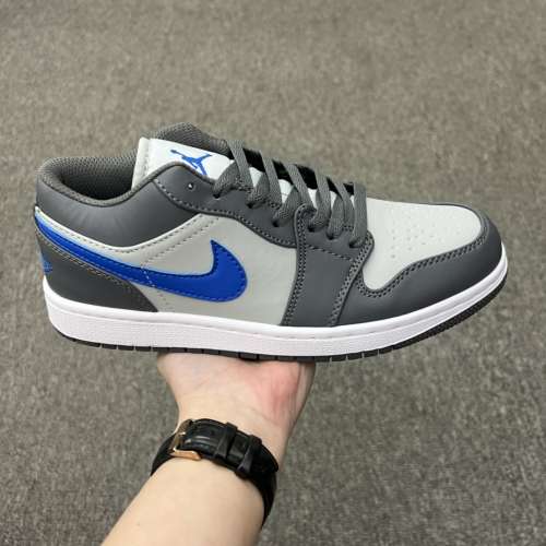 Air Jordan 1 Low 低筒 黑灰藍 AJ1 喬丹1代 aj1 喬1 低邦 黑白藍 喬丹籃球鞋系​​...