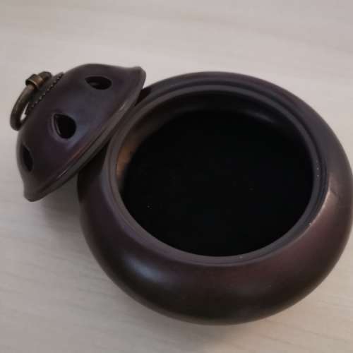 全新復古銅環三腳香爐連防火綿 可放盤香 供佛