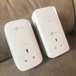 💻 TP-LINK AV1300 Gigabit Powerline 2pc Adapter Wi-Fi HomePlug USED 電力線網路...