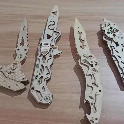 有趣創意木質拼裝軍工刀手工製作DIY刀