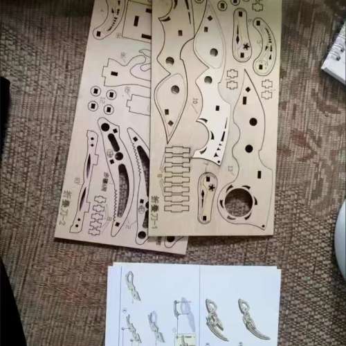 有趣創意木質拼裝軍工刀手工製作DIY刀