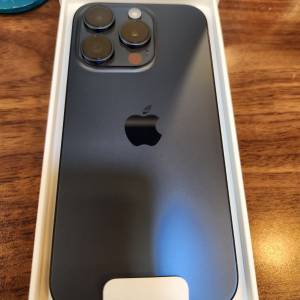 全新iPhone 15 pro 256gb 藍色行機，全套全新未激活，一年apple 保養