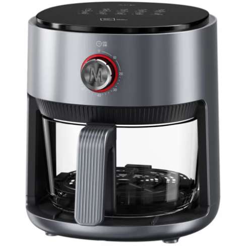 全新米技生活（米技之家）可視玻璃空氣炸鍋智能菜單AF-L3012典雅灰