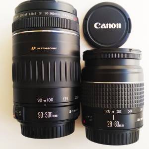 Canon EF 90-300mm f:4.5-5.6 USM + 28-80 f3.5-5.6mm