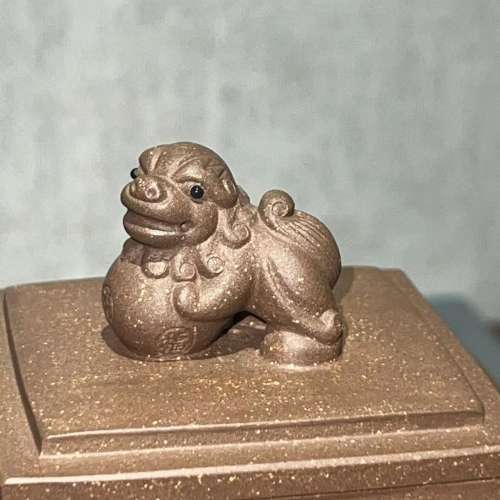 《狮桥》原矿段泥紫砂壶 全手工方器收藏品 容量400CC左右 大品壶壶型大气观赏性强