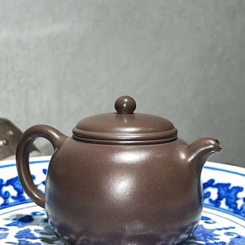 《匏尊》紫砂壶全手工（微瑕） 大水潭天青泥烧高温 内推孔出水超薄胎纳底