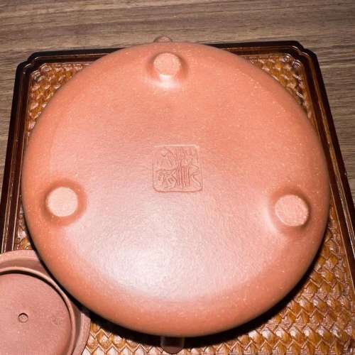 【子冶石瓢】原矿无酸洗老降坡泥紫砂壶 双刀刻绘 9孔出水