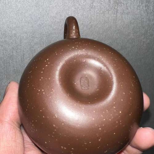 鱼嘴西施紫砂壶 全手工 实力派 原矿老紫泥铺砂