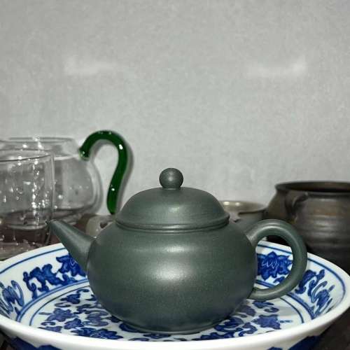 【水平】紫砂壺保真原老一廠綠泥 90年代外匯定製壺庫