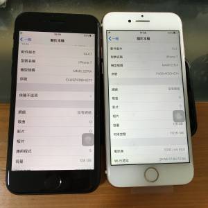 90%新 I Phone 7 玫瑰金，亞黑（128GB)可以用壞蘋果，三星，LG交換！
