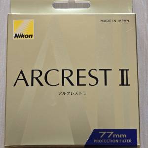 全新 Nikon Arcrest II 77mm Protection Filter