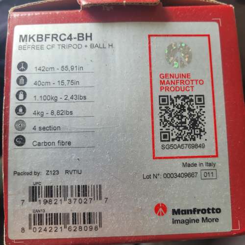 manfrotto碳纖腳架