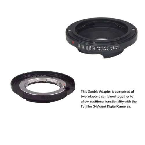 Lens Mount Double Adapter, Konica Auto-Reflex (AR) SLR Lens  To Fujifilm GFX