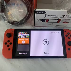 98%New Switch OLED Console Mario Red Edition, 保到6-3-2025