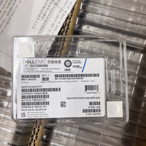 Intel D7-P5500 3.84TB SSD 2.5″ U.2 PCIe NVMe – Dell Version (SSDPF2KX038T9TP)