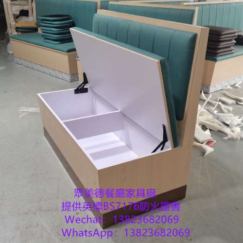 茶餐廳卡位梳化訂造,防火阻燃卡位梳化,儲物櫃沙發訂製,茶餐料理店卡位沙發座椅訂造,...