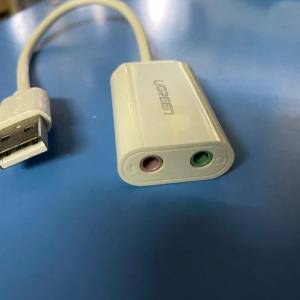 UGREEN USB 聲卡 USB 轉音頻插孔立體聲適配器
