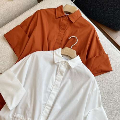 Max 24春夏款通勤OL棉質寬松襯衫