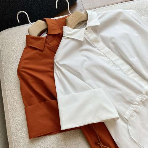 Max 24春夏款通勤OL棉質寬松襯衫