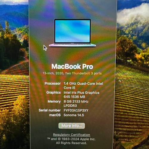 macbook pro 13” 2019  256GB