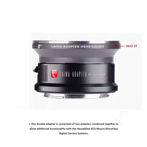 LAINA Lens Mount Double Adapter, Mamiya 645 (M645) Mount SLR  To Hasselblad XCD
