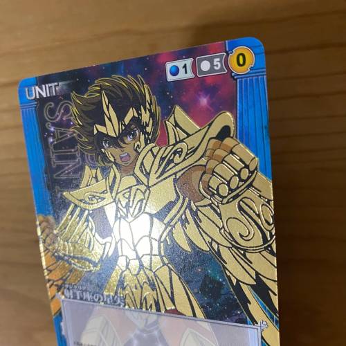 原厰Bandai 日版Crusade Cards PS3聖闘士星矢戰記初回射手座星矢U-P001特典燙金卡