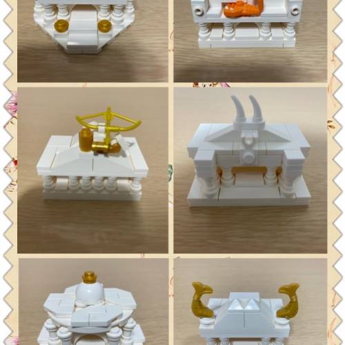 Moc 第三方厰兼容Lego聖闘士星矢Mini黃金十二宮積木