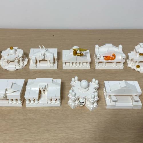 Moc 第三方厰兼容Lego聖闘士星矢Mini黃金十二宮積木