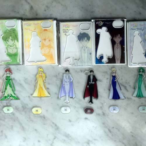 $250 全新 美少女戰士 SailorMoon 晚禮服版 一套五個 (連特別版地場衛) 立牌 (紀念...