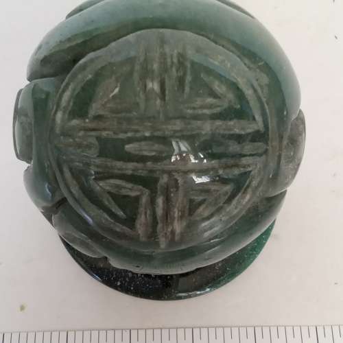 一對51mm天-然玉石福壽如意球，兩套共售500元清理存貨歡迎出價。no.B21.6.24