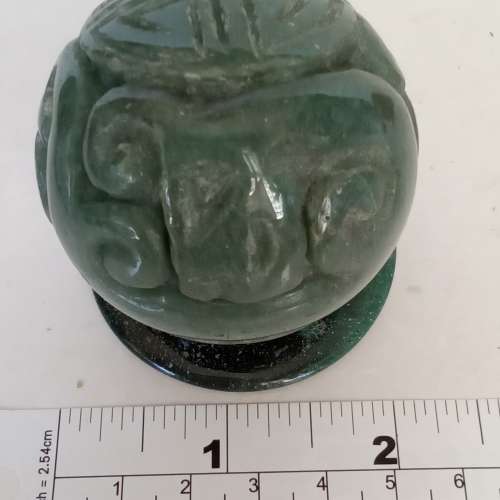 一對51mm天-然玉石福壽如意球，兩套共售500元清理存貨歡迎出價。no.B21.6.24