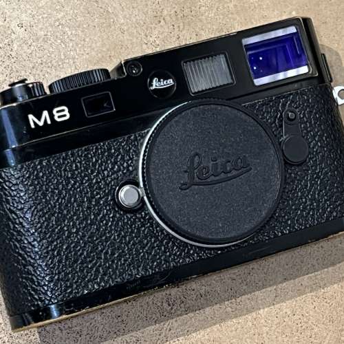 Leica M8.2 black paint digital camera with charger, extra batteries and handgrip