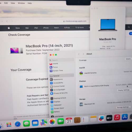 Macbook Pro M1 Pro 2021 14-inch 2022年買，16GB Ram, 1TB SSD 1000GB,超高配置高...