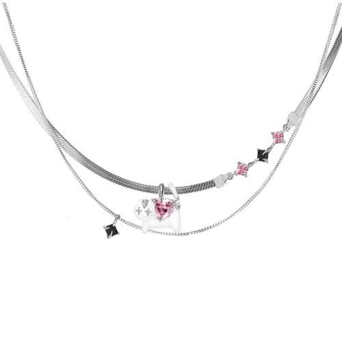 可愛小貓咪項鏈甜美個性百搭鎖骨鏈