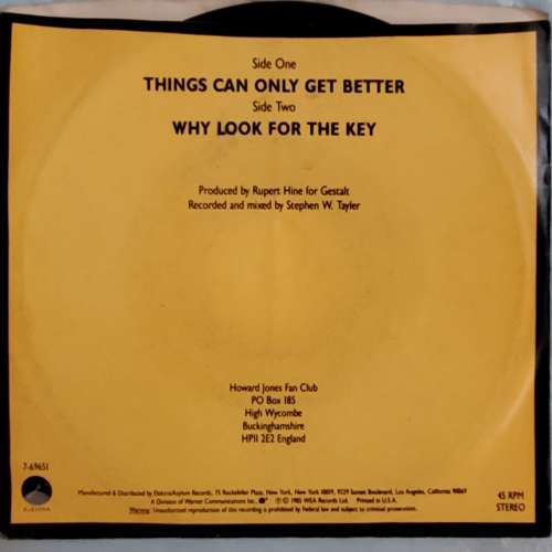 Ok Okay 及 Howard Jones 7吋細碟唱片（每張70元）