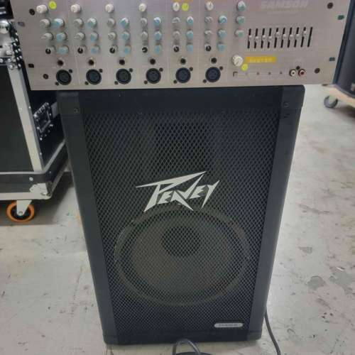 112dc peavey + samson s6 mixer amplifier
